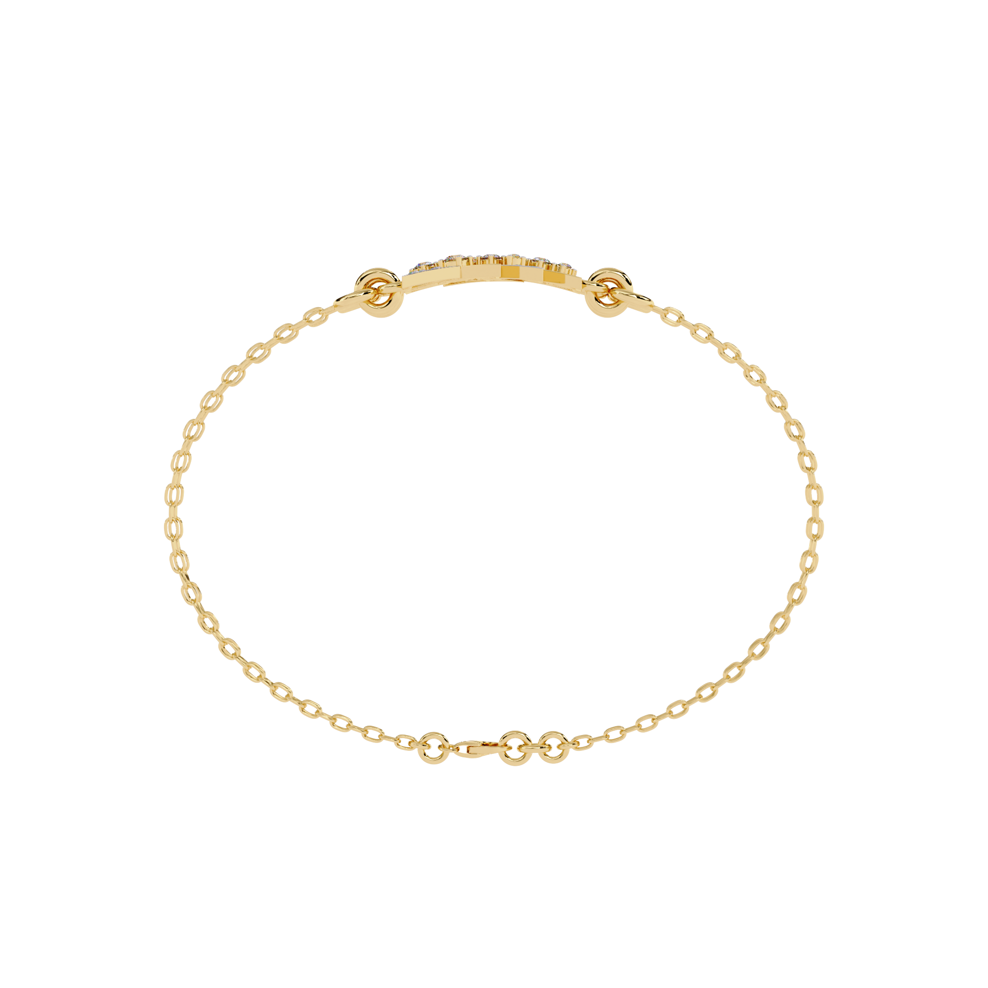 Solitairekart 0.29ct Tri-Angle Natural Diamond Bracelet-HI Color, VS-SI Clarity
